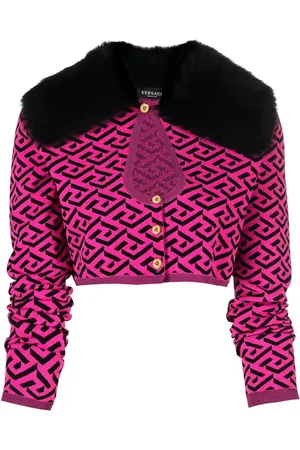 VERSACE Cardigan crop à broderies