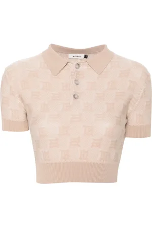 MISBHV Polo crop à motif monogrammé
