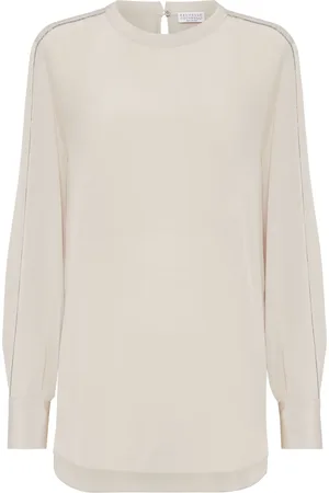 Brunello Cucinelli Blouse à ornements métalliques