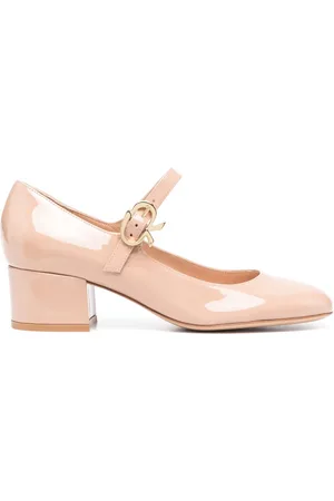 Gianvito Rossi Escarpins en cuir Mary Ribbon 50 mm à fini verni