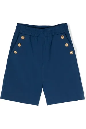 Balmain Short en laine à boutons embossés