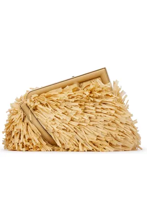 Fendi Sac porté épaule First en raphia
