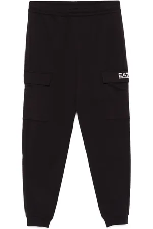 EA7 Pantalon en coton à poches cargo