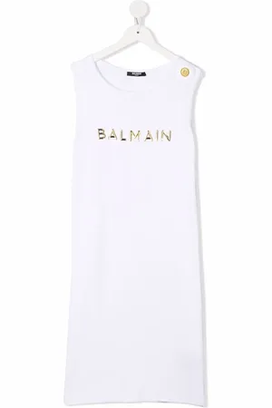 Balmain Robe-débardeur à logo poitrine