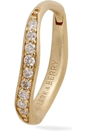 Lark & Berry Créoles Dune en 14ct pavées de diamants