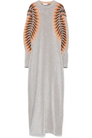 Paco rabanne Robe longue en jacquard