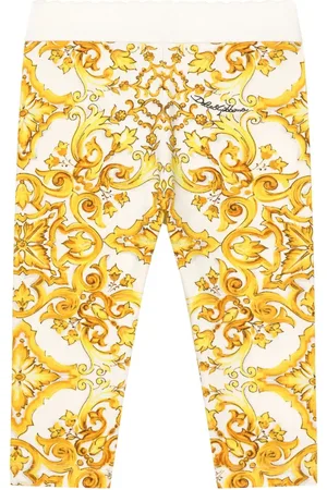 Dolce & Gabbana Legging en coton à imprimé Majolica