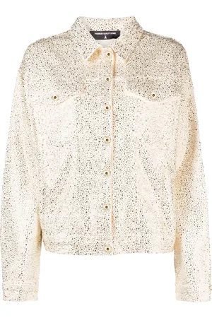 Patrizia Pepe Veste en jean à ornements strassés