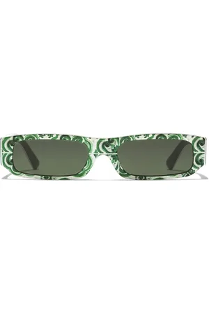 Dolce & Gabbana Lunettes de soleil Maiolica à monture rectangulaire