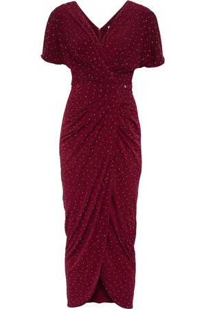 NISSA Robe longue à ornements en cristal