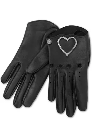 Philipp Plein Gants en cuir à appliqué cœur