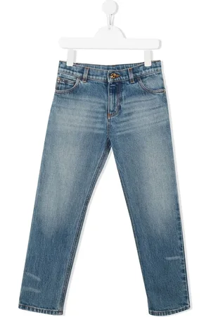 VERSACE Jean droit à effet délavé