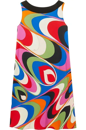 Puccini Robe évasée courte à imprimé Onde