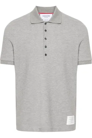 Thom Browne Polo en maille à détail 4 bandes signature