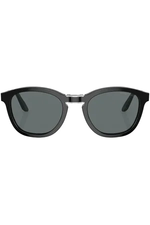 Giorgio Armani Lunettes de soleil rondes à logo imprimé