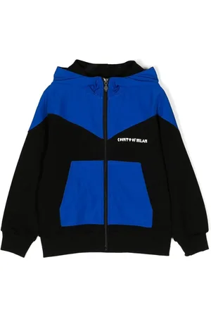 MARCELO BURLON Hoodie zippé à logo imprimé