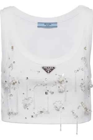 Prada Débardeur à ornements en cristal