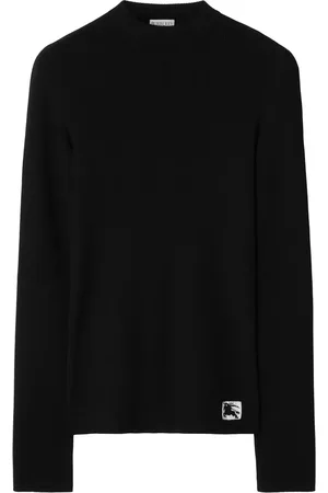 Burberry Pull nervuré en laine à logo EKD