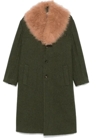 Bally Manteau à col en peau lainée