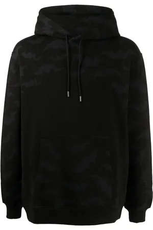 Maharishi Hoodie en coton à imprimé chauve-souris