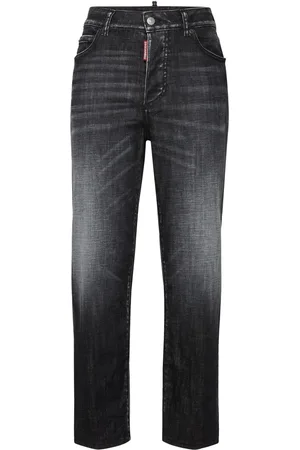 Dsquared2 Jean droit à effet délavé