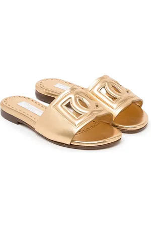 Dolce & Gabbana Sandales en cuir à logo DG