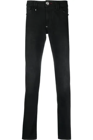 Philipp Plein Jean slim à plaque logo