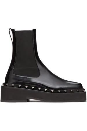 VALENTINO GARAVANI Bottines Beatle M-Way Rockstud 50 mm en cuir