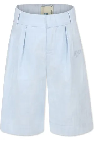 Fendi Short plissé à logo brodé