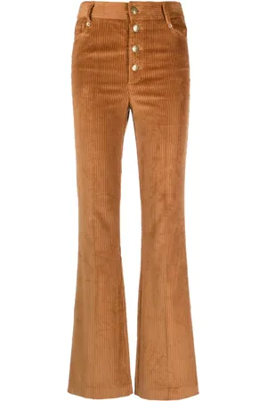 Twin-Set Pantalon en velours côtelé à coupe évasée