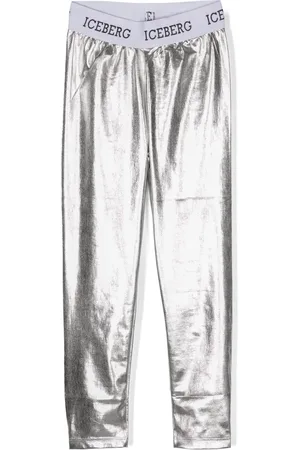 Iceberg Legging métallisé à taille à logo