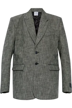 Vetements Blazer en coton à carreaux