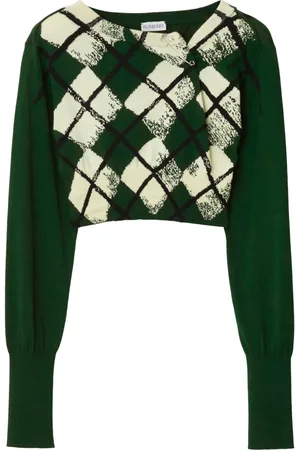 Burberry Pull en maille fine à coupe crop