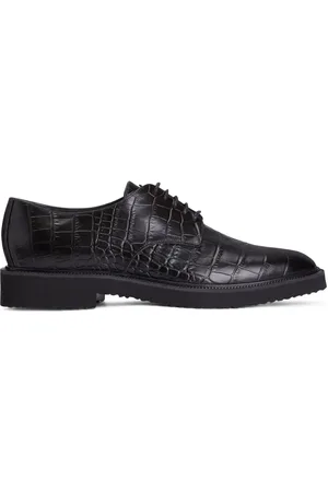 Giuseppe Zanotti Chaussures oxford en cuir à effet peau de crocodile