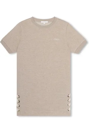 Chloé T-shirt en coton à détail en dentelle