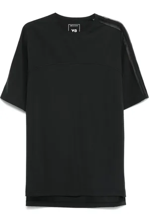 Y-3 T-shirt en résille à bandes signature