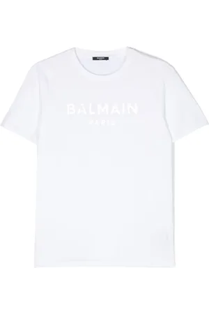 Balmain T-shirt en coton à logo imprimé