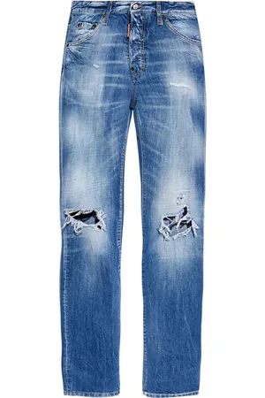 Dsquared2 Jean droit Cool Guy à effet usé