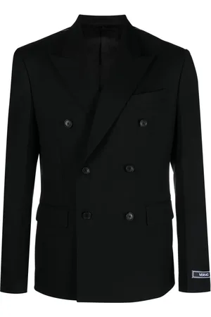 VERSACE Blazer en laine vierge à boutonnière croisée