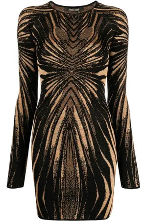 Roberto Cavalli Robe courte à motif en jacquard
