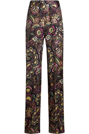 Etro Pantalon droit à imprimé sergé