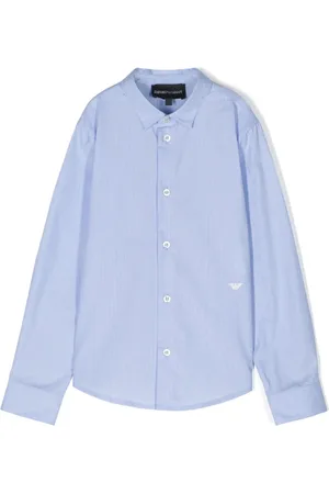 Emporio Armani Chemise en coton à logo brodé