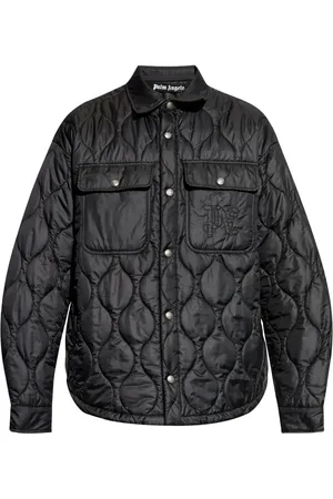 Palm Angels Veste matelassée à logo brodé