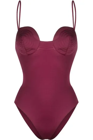 Noire Swimwear Maillot de bain à détails de coutures