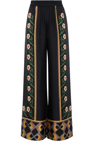 La DoubleJ Pantalon palazzo à fleurs
