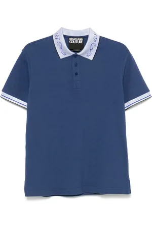 VERSACE Polo à logo sur le col
