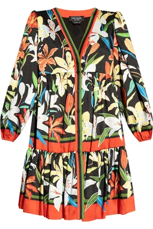 Kate Spade Robe courte fleurie à manches longues