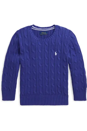 Ralph Lauren Pull en maille torsadée à logo brodé