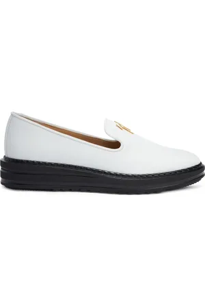 Giuseppe Zanotti Mocassins en cuir à plaque logo