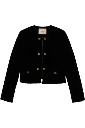 Twin-Set Veste en velours à coupe courte